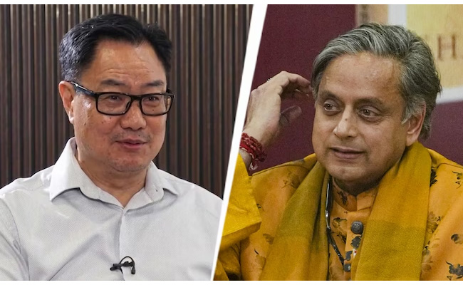 Tharoor junks Rijiju's claim that he agreed Cong is 'anti-women'; hails his party